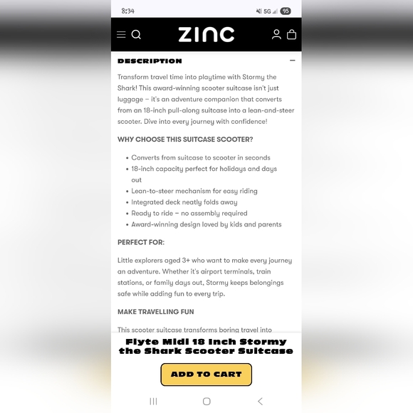 Kids Ride-On Suitcase - Picture 5 of 5